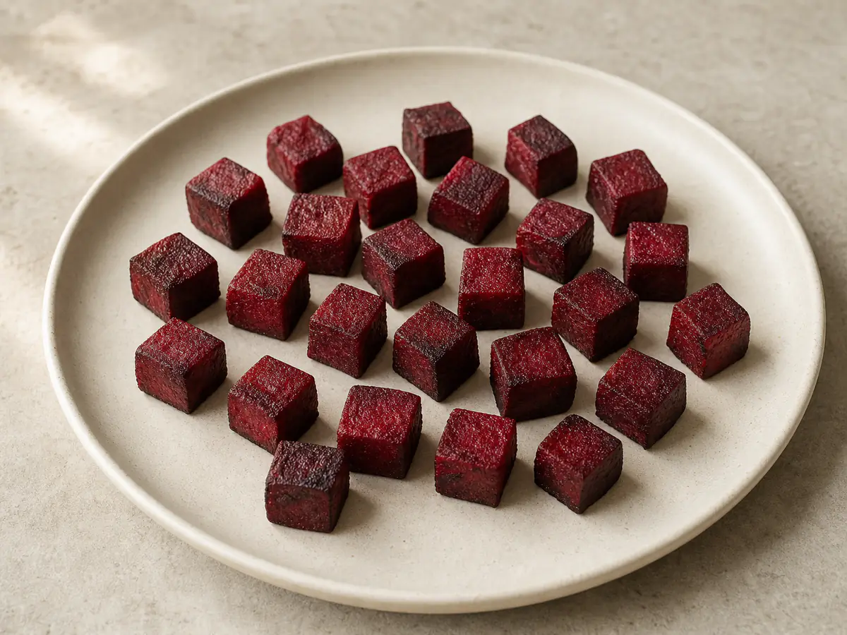 Air-fried Beets with a naturally browned surface.
