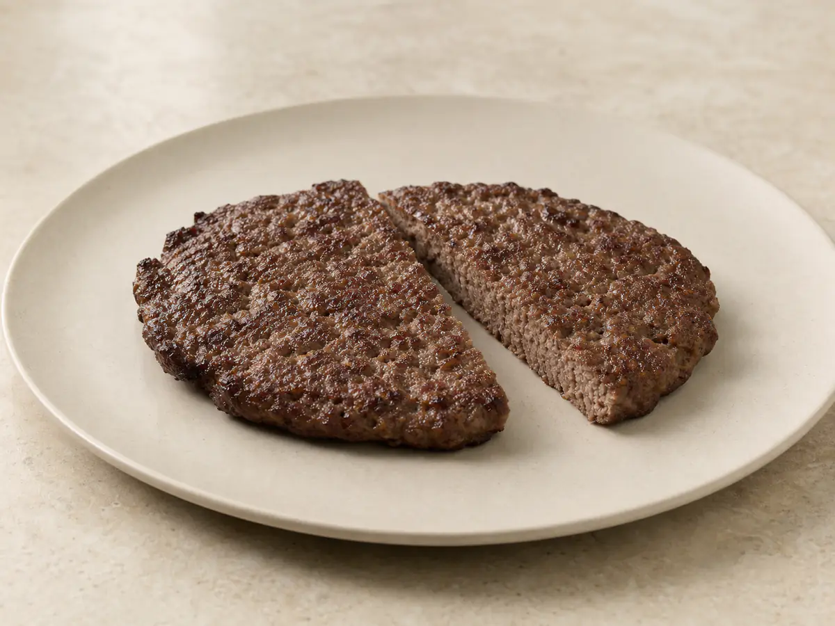 Air-fried Burgers with a naturally browned surface.