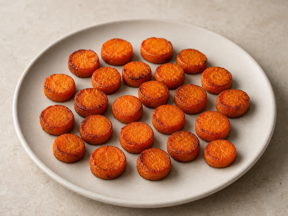 Air-fried Carrots with a naturally browned surface.
