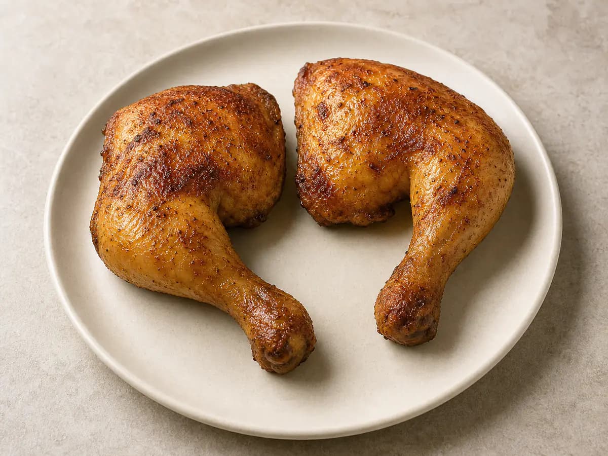 Air-fried Chicken Leg Quarters with a naturally browned surface.