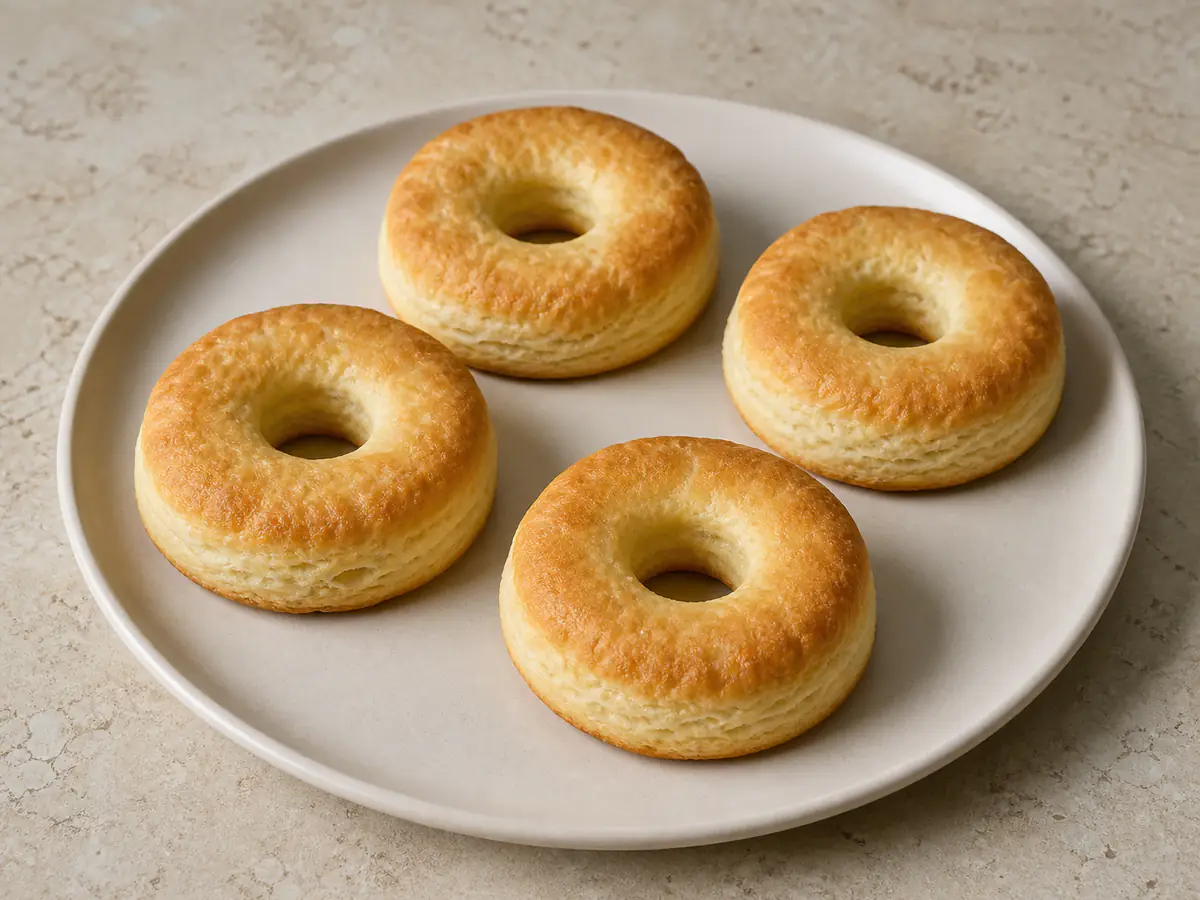 Air-fried Donuts with a naturally browned surface.