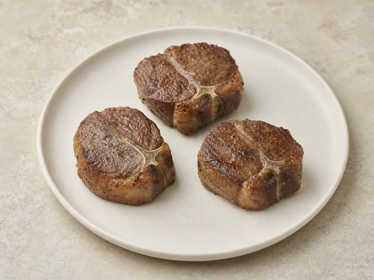 Air-fried Lamb Chops with a naturally browned surface.