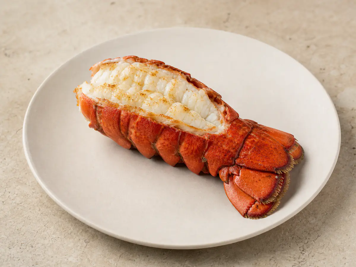 Air-fried Lobster Tail with a naturally browned surface.