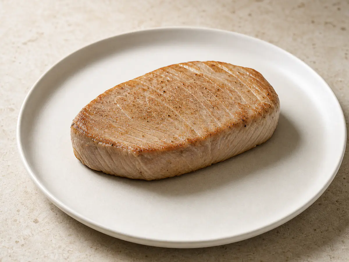 Air-fried Tuna Steak with a naturally browned surface.