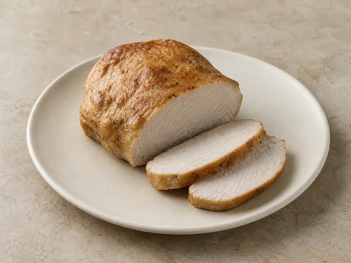 Air-fried Turkey Breast with a naturally browned surface.