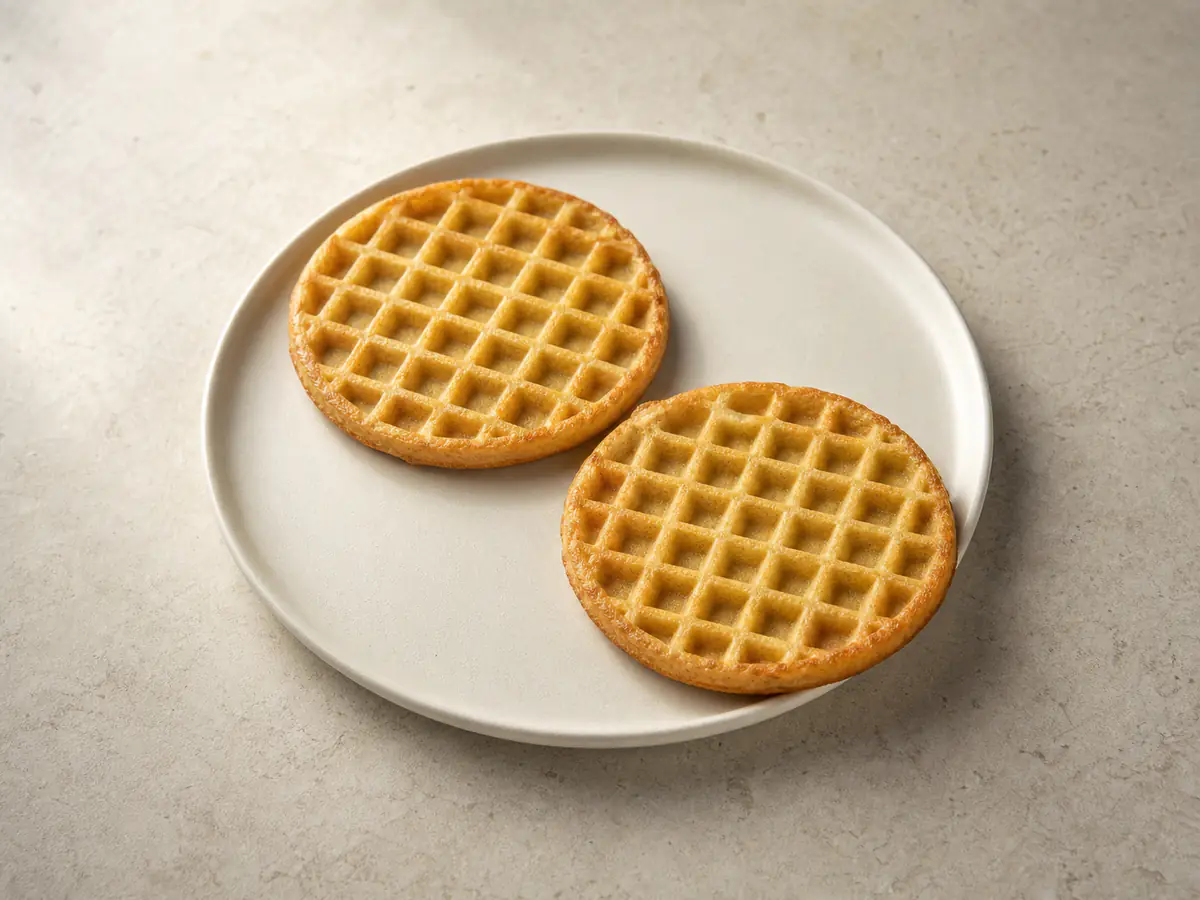 Air-fried Waffles with a naturally browned surface.